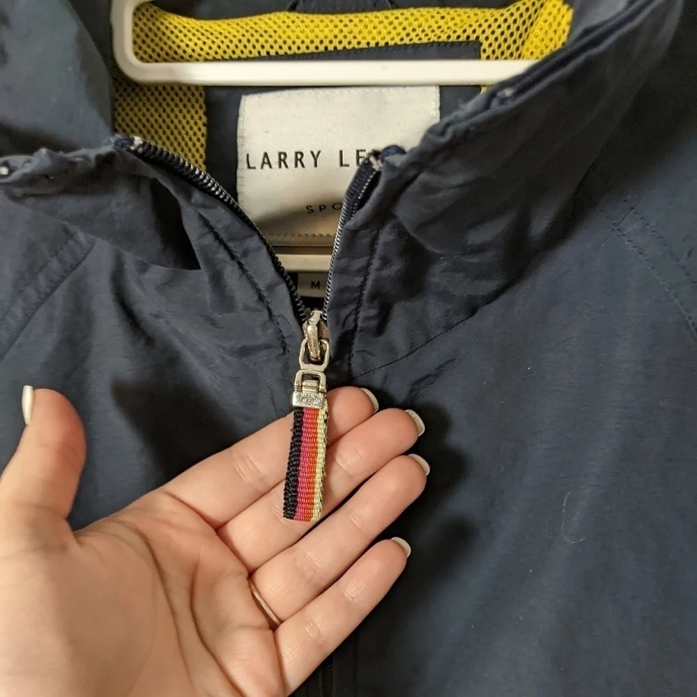 Vintage Larry Levine Sport Women's Nautical Navy Blue Anorak Jacket Size‎ Medium